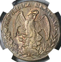 1835/3/1-Do NGC AU 58 Mexico 8 Reales Durango Rare Silver Coin POP 2/1 (23091601C)