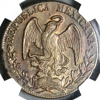 1835/3/1-Do NGC AU 58 Mexico 8 Reales Durango Rare Silver Coin POP 2/1 (23091601C)
