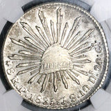 1835-Pi NGC AU 55 Mexico 8 Reales 8R Rare Potosi Mint Silver Coin (25040201D)