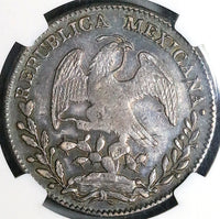 1836-Ga NGC AU Mexico 8 Reales Guadalajara Mint Cap Rays Rare Coin (24052704C)