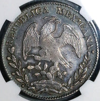 1836-Ga NGC AU Mexico 8 Reales Guadalajara Mint Cap Rays Rare Coin (24052704C)