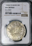 1836-Go NGC UNC Mexico 8 Reales Guanajuato Die Clash Mint Error Silver Coin (26052301D)