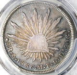 1836-Mo MF/ML PCGS XF 45 Mexico 8 Reales Rare Cap Rays Silver Coin POP 1/0 (25092301C)