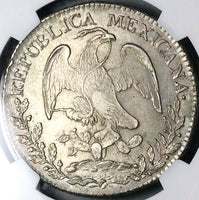 1836-Pi NGC MS 61 Mexico Silver 8 Reales Potosi Mint Scarce 8Rs Coin (24032501C)