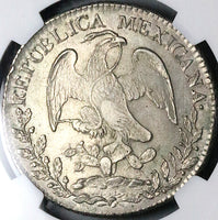1836-Pi NGC MS 61 Mexico Silver 8 Reales Potosi Mint Scarce Coin (24032501C)