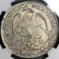 1836-Pi NGC MS 61 Mexico Silver 8 Reales Potosi Mint Scarce 8Rs Coin (24032501C)
