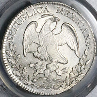 1836-Pi PCGS UNC Mexico 8 Reales Potosi Mint Scarce 8Rs Silver Coin (25032702C)