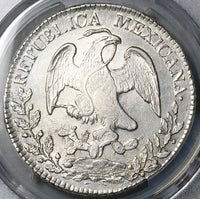 1836-Pi PCGS UNC Mexico 8 Reales Potosi Mint Scarce 8Rs Silver Coin (25032702C)