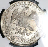1837/6-Mo NGC AU Mexico 8 Reales Cap Rays Rare Overdate Silver Coin (24052501C)