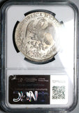 1837/6-Mo NGC AU Mexico 8 Reales Cap Rays Rare Overdate Silver Coin (24052501C)