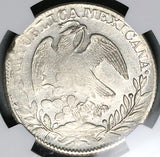 1837-Zs NGC AU 58 Mexico 8 Reales Zacatecas Scarce Cap Rays Silver Coin (25101901D)