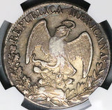 1838-Do NGC AU 53 Mexico 8 Reales Durango Mint Cap Rays Scarce Silver Coin (23091102C)