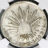 1838-Mo ML NGC XF 40 Mexico 8 Reales Cap Rays Scarce Silver Coin (25092701C)