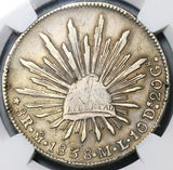 1838-Mo NGC XF Mexico 8 Reales Cap Rays Scarce Silver Coin (24052502C)