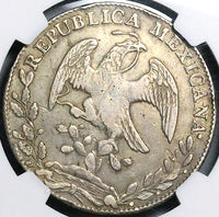 1838-Mo NGC XF Mexico 8 Reales Cap Rays Scarce Silver Coin (24052502C)