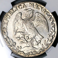 1839-Go NGC AU 58 Mexico 8 Reales Guanajuato Die Clash Error Coin (23120402C)