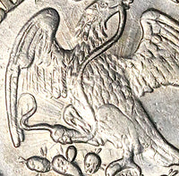 1839-Go NGC AU 58 Mexico 8 Reales Guanajuato Die Clash Error Coin (23120402C)