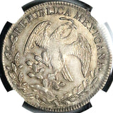 1839-Mo NGC AU 58 Mexico 8 Reales City Mint Scarce Cap Rays Silver Coin (25091401D)