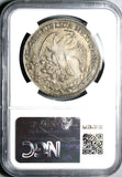 1839-Mo NGC AU 58 Mexico 8 Reales City Mint Scarce Cap Rays Silver Coin (25091401D)