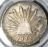 1839-Mo PCGS XF 40 Mexico 8 Reales Scarce Cap Rays Silver Coin (26012202C)