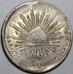 1839-Zs Mexico 8 Reales Zacatecas Mint VF+ Cap Rays Silver Coin (24070402R)