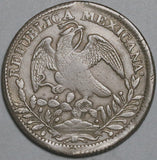 1839-Zs Mexico 8 Reales Zacatecas Mint VF+ Cap Rays Silver Coin (24070402R)