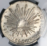 1840-Ga NGC AU Mexico 8 Reales Guadalajara Cap Rays Rare Silver Coin (26081102C)