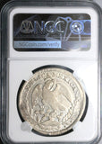 1840-Zs NGC AU 50 Mexico 8 Reales Zacatecas Cap Rays Silver Coin (24032901C)
