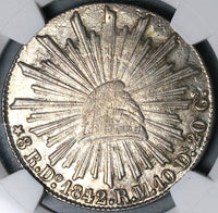 1842/31-Do NGC MS 61 Mexico 8 Reales Durango Mint Rare Overdate Silver Coin POP 1/1 (24070901C)
