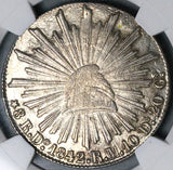 1842/31-Do NGC MS 61 Mexico 8 Reales Durango Mint Rare Overdate Silver Coin POP 1/1 (24070901C)