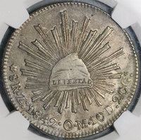 1842-Zs NGC AU Mexico 8 Reales Zacatecas Eagle 1841 Rare Silver Coin (25010901C)
