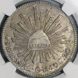 1842-Zs NGC AU Mexico 8 Reales Zacatecas Eagle 1841 Rare Silver Coin (25010901C)