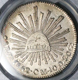 1842-Zs PCGS AU Mexico 8 Reales Zacatecas Eagle 1841 Rare Silver Coin (25121801C)