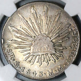 1843-Mo NGC XF Mexico 8 Reales Cap Rays Silver Coin (24040701C)