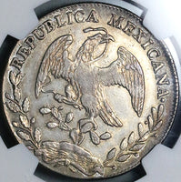 1843-Mo NGC XF Mexico 8 Reales Cap Rays Silver Coin (24040701C)