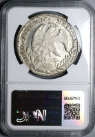 1844/35-Do NGC AU Mexico 8 Reales Durango Rare Overdate Silver Coin (24080701C)