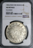 1844/35-Do NGC AU Mexico 8 Reales Durango Rare Overdate Silver Coin (24080701C)