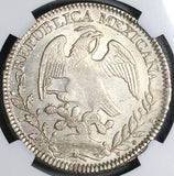 1844-Zs NGC AU 58 Mexico 8 Reales Zacatecas Cap Rays Silver Coin (24010604D)