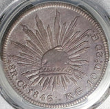 1846-Ca PCGS VF 35 Mexico 8 Reales Chihuahua Mint Rare Silver Coin POP 1/1 (24110101C)