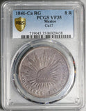 1846-Ca PCGS VF 35 Mexico 8 Reales Chihuahua Mint Rare Silver Coin POP 1/1 (24110101C)