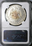 1846-Mo NGC MS 62 Mexico 8 Reales Near PL Cap Rays Mint State Silver Coin (24080101C)