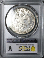 1846-Mo PCGS UNC Mexico 8 Reales Cap Rays Silver Dollar Coin (25040602D)