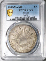 1846/5-Mo PCGS XF 45 Mexico 8 Reales Rare Overdate Silver Coin (23091602C)