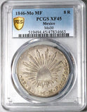 1846/5-Mo PCGS XF 45 Mexico 8 Reales Rare Overdate Silver Coin (23091602C)