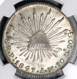 1847-Pi NGC MS 63 Mexico Silver 8 Reales Potosi Mint Rare Silver Coin (25040202D)
