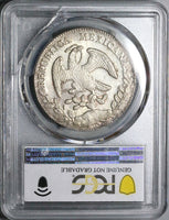 1848-Mo GC PCGS UNC Mexico 8 Reales Rare Cap Rays Silver Coin (23091801C)