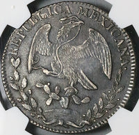 1848-Pi NGC AU Mexico 8 Reales Potosi Mint Rare Cap Rays Silver Coin (24102003C)