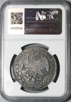 1848-Pi NGC AU Mexico 8 Reales Potosi Mint Rare Cap Rays Silver Coin (24102003C)