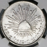 1852-Zs NGC MS 62 Mexico 8 Reales Zacatecas Rare Silver Coin POP 3/1 (23101102C)
