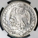 1852-Zs NGC MS 62 Mexico 8 Reales Zacatecas Rare Silver Coin POP 3/1 (23101102C)